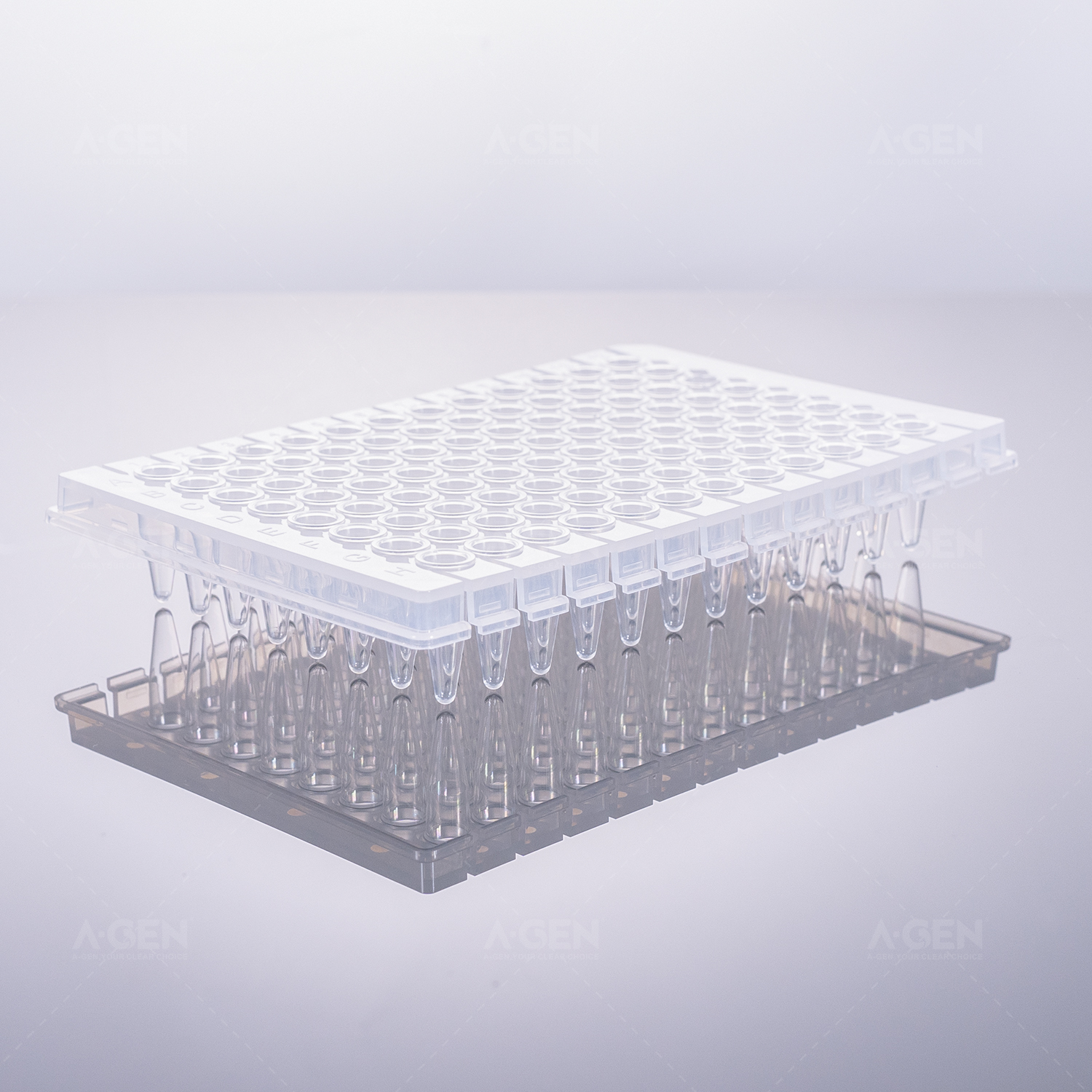 0.2mL 96 PCR，透明，半裙边，可拆卸