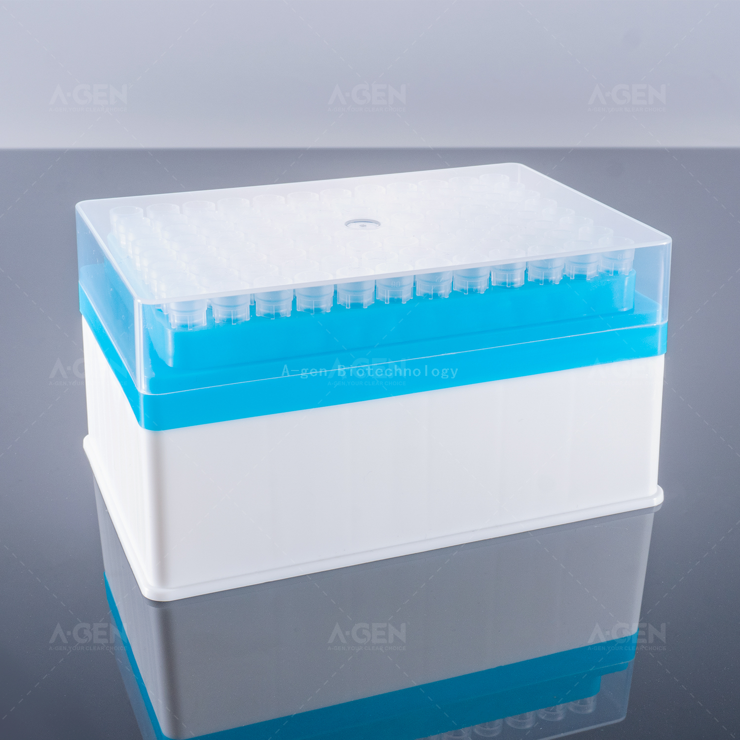 Tecan LiHa 50μL 透明 PP 移液器吸头（SBS 架式，灭菌），用于液体转移，带过滤器 TTF-50-HSL 低保留
